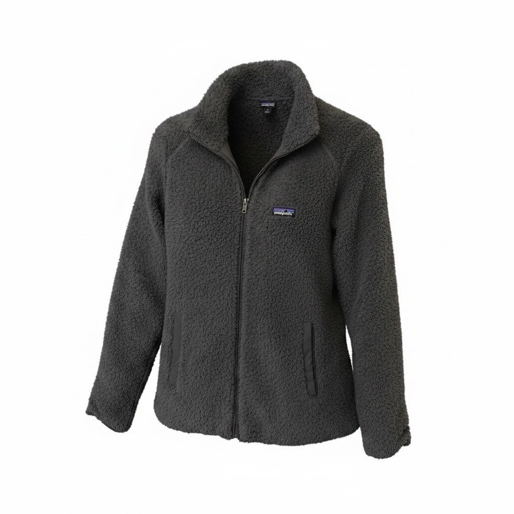 Patagonia Los Gatos Jacket Womens Med Gray Zip-Up High Pile Fleece Soft Sherpa